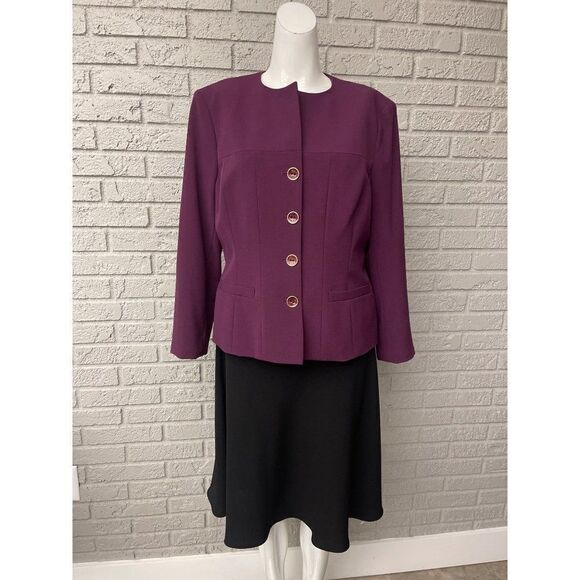 Kasper Black Sleeveless Square Neckline Sheath Size 8 - Picture 6 of 9